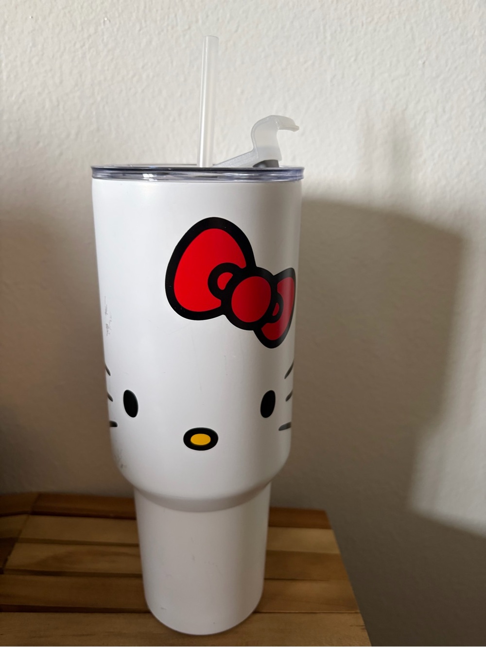 Hello Kitty White & Red Travel Tumbler with Yellow Accent